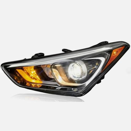 W/ LED BAR Left Side Halogen Headlight For Hyundai Santa Fe Sport 2017-2018 US