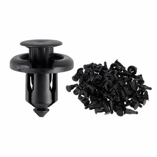 100Pcs Bumper Clips 10mm Hood Fender Push Rivets Retainer Fasteners For Honda