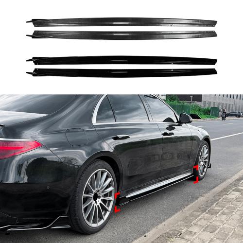 Side Skirt Extension Splitters For S Class W223 AMG Line 2021+