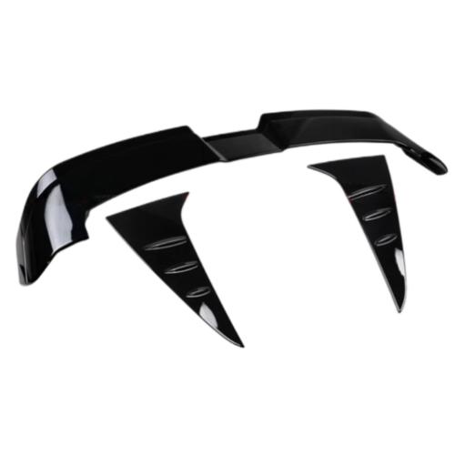 For 2021-26 Toyota Sienna Gloss Black Rear Roof Spoiler +Rear Window Side Trim