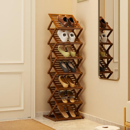 Moso Bamboo Multilayer & foldable Shoes Rack Organizer durable PC
