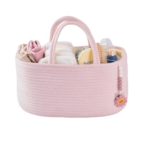 Cotton Cord foldable Storage Basket large capacity & portable PC
