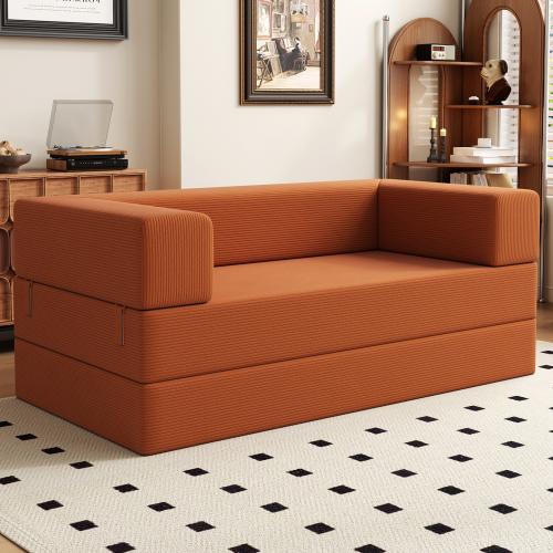 Sponge & Corduroy foldable Compression Sofa Solid PC