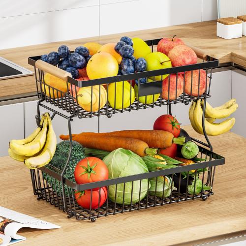 Fer Paniers de fruits Bois & Fer plus de couleurs pour le choix pièce