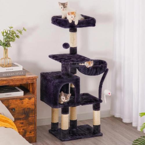 Sisal Hemp & Particle Board & Cloth Soft & Multifunction Cat Tree PC