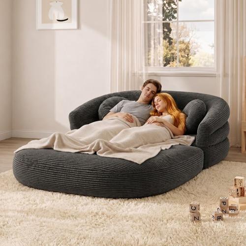 Corduroy double & Soft & Multifunction Sofa Bed Sponge Solid PC