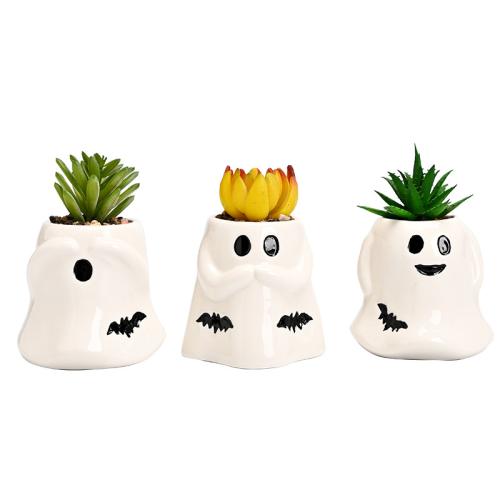 Porcelana Maceta, blanco, Conjunto
