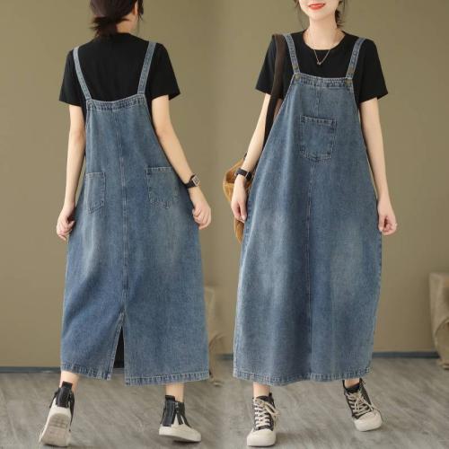 Denim & Poliestere Podvazková sukně Pevné Blu kus