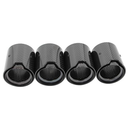 4x Carbon Fiber Exhaust Trims Tailpipes Fits BMW M2 F87 M3 F80 M4 F82 F83