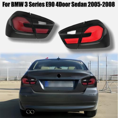 1Pair LED Rear Tail Lights G30 Style for BMW 3 Series E90 4Door Sedan 2005-2008