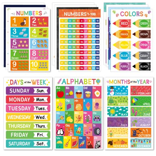 Papel Pinturas de pared colgada, impreso, diferente color y patrón de elección, 18PCs/Conjunto, Conjunto