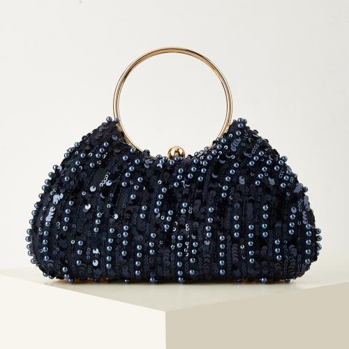 Poliéster Bolso de embrague, Azul marino, trozo