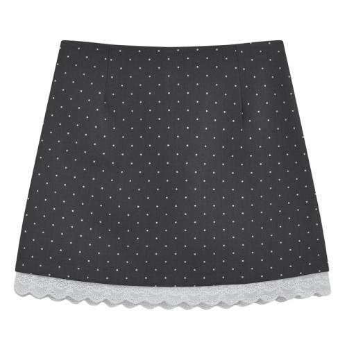 Polyester Rok Kant Afgedrukt Dot meer kleuren naar keuze stuk