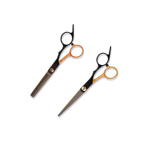 Steel Pet Hair Scissors Set black PC
