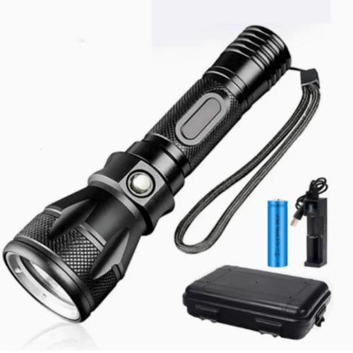 Aluminiumlegierung Tauchen Taschenlampe, Schwarz, Festgelegt