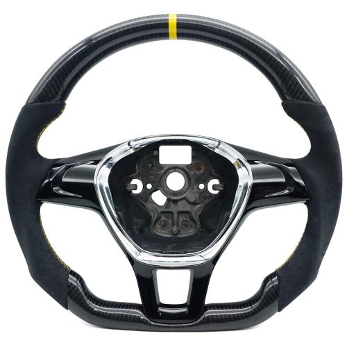 Real Carbon Fiber Steering Wheel For Volkswagen VW Golf 6 Sagitar Polo Jetta