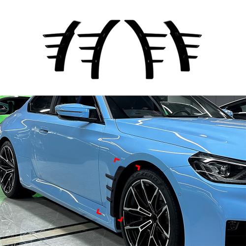 For BMW  G42 M2 G87 2022+ Gloss Black Wheel Arch Fender Flares Canards