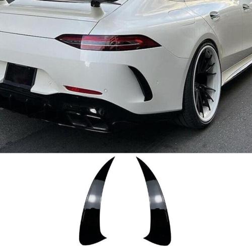 For Mercedes-Benz AMG GT GT50 GT63 2019-23  Black Rear Bumper Wind Knife