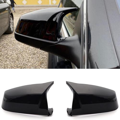 Mirror Cover Cap For BMW 5 6 7 Series E60 E63 LCI F10 F12 F01 F06 Gloss Black