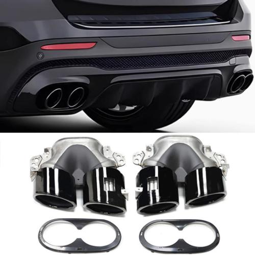 Car Exhaust Pipe Tips For Benz W177 A35 C118 CLA35 X247 GLB35 A45S 2020+