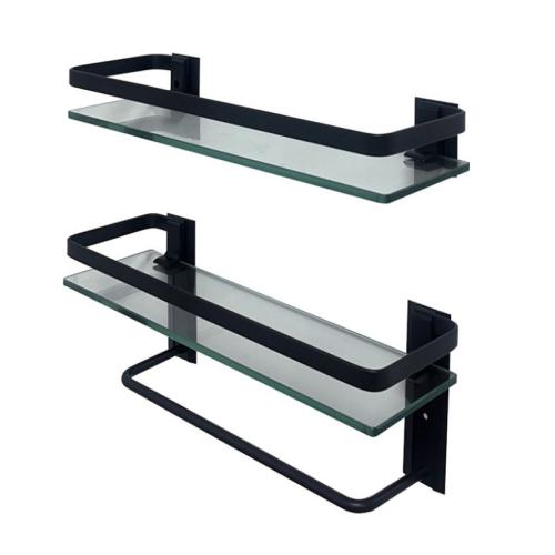 Toughened Glass & Aluminum Punch-free & Waterproof Shelf Wall Hanging & double layer PC