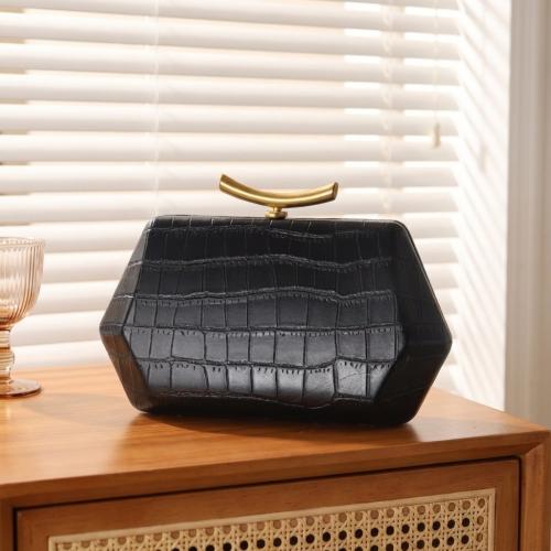 PU-leer Clutch Tas Polyester krokodillenkorrel meer kleuren naar keuze stuk
