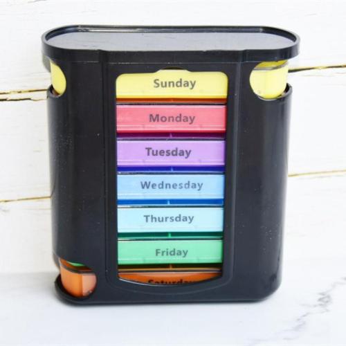 Plastic Multilayer Pill Box for storage & tight seal & portable PC