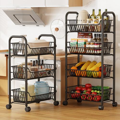 Carbon Steel Multilayer Kitchen Shelf with caster PC