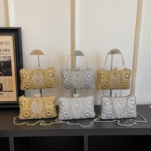 Polyester cross body & Handbag Clutch Bag with rhinestone PC