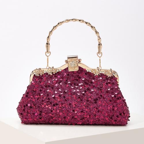 Polyester Clutch Bag with chain & with sequin PC