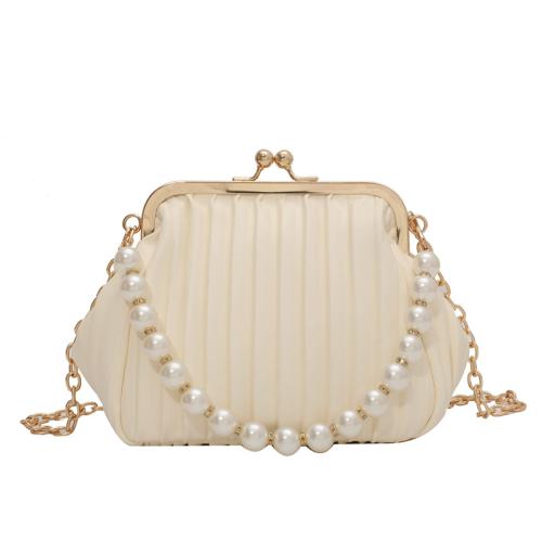 PU Leder Clutch Bag,  Kunststoffperle, mehr Farben zur Auswahl,  Stück
