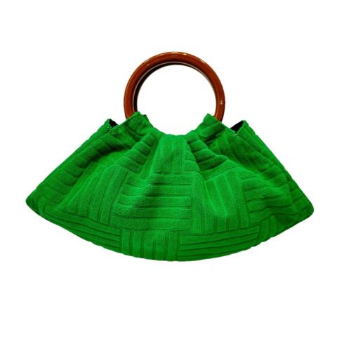 PU Leather & Corduroy Pleat & Handbag Clutch Bag hardwearing PC