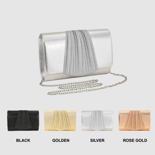 Glett Pleat Clutch Bag Plastic PC