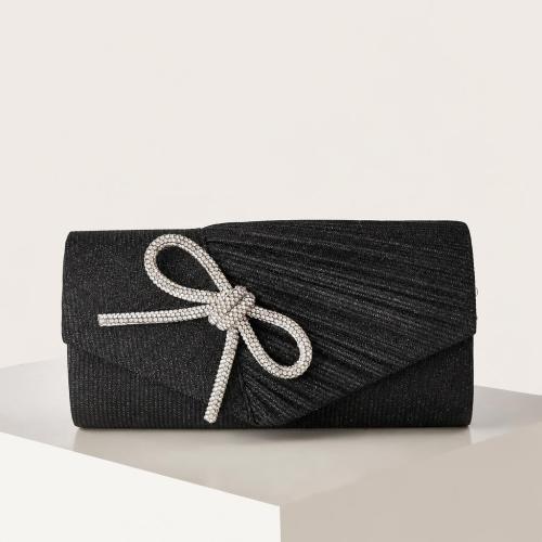 Diamond Bow New Evening Bag Red Valentine's Day Women's Bag Mini Pleated Clutch Bag Evening Bag