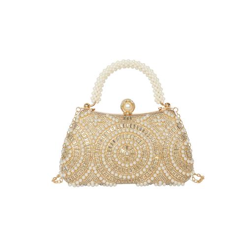 PU Leather & Polyester Easy Matching Clutch Bag with rhinestone PC