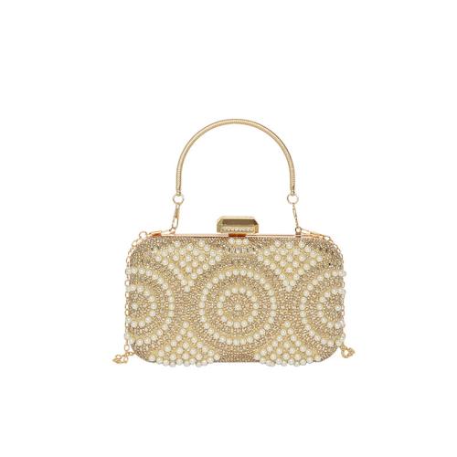 PU Leather Easy Matching Clutch Bag with rhinestone PC