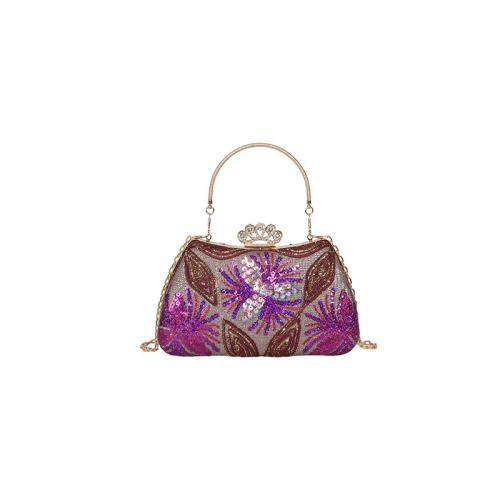 PU Leather & Polyester Easy Matching Clutch Bag durable & with sequin PC