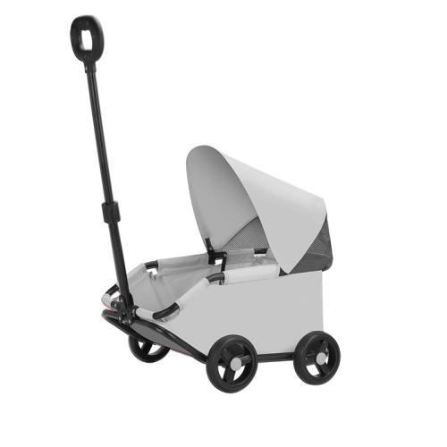 Carbon Staal & Oxford De wandelwagen van het huisdier Grijs stuk