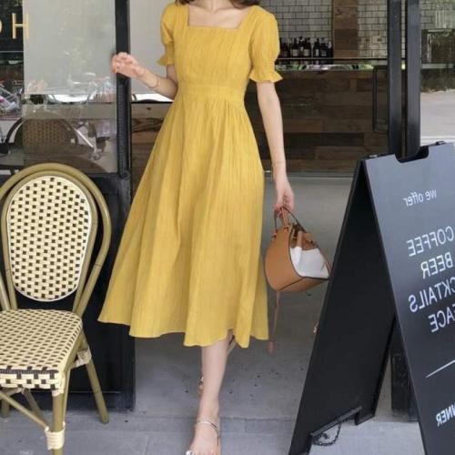 Poliéster Vestido de una pieza, teñido de manera simple, Sólido, más colores para elegir, trozo