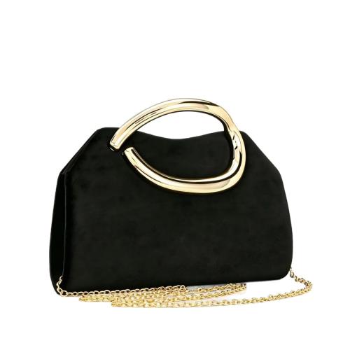 Flanela Bolso de embrague, negro, trozo