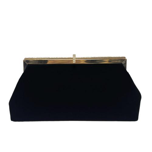 Terciopelo Bolso de embrague, negro, trozo