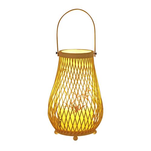 Bamboo & PVC Table Lamp different power plug style for choose PC