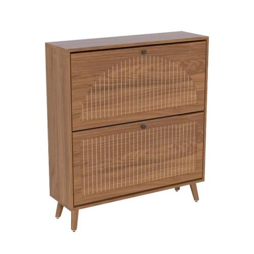 Wooden Multilayer Storage Cabinet dustproof & large capacity brown PC