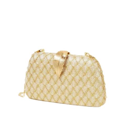 Poliéster Bolso de embrague, beige, trozo