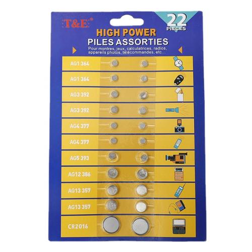 22PCs mixed button electronics watch battery car battery