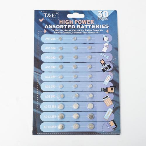 30PCs mixed button battery watch battery car battery 1.55V 3V Electronic