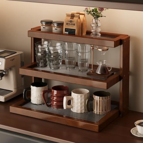Moso Bamboo & Acrylic & Plastic Multilayer & Waterproof Shelf PC
