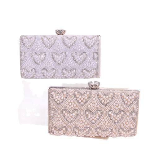 Polyester Clutch Bag with chain & durable & with rhinestone PC