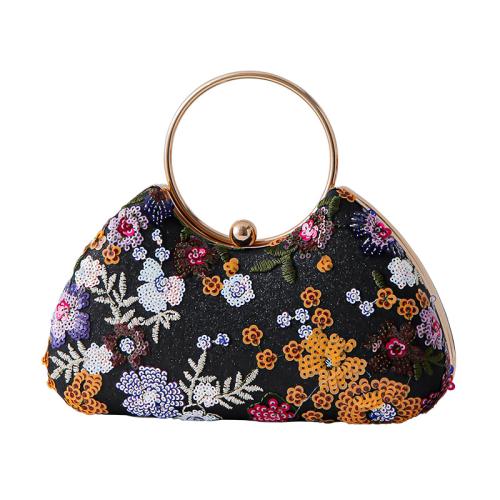 Polyester Clutch Bag with chain & durable & with sequin & embroidered PC