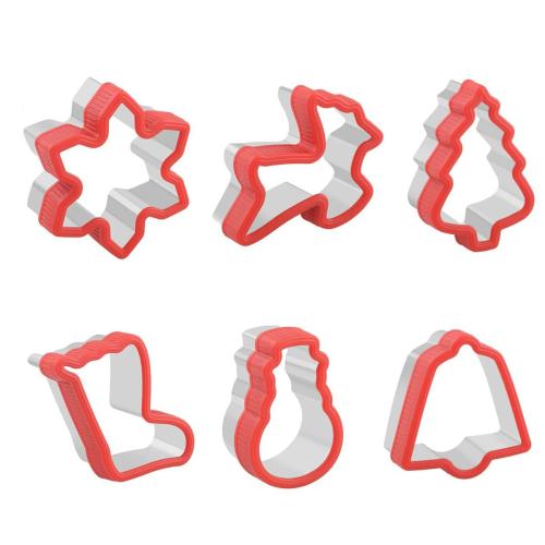 Polipropileno-PP & Acero inoxidable Moldes para galletas, rojo, Conjunto